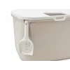 Arenero con entrada superior Savic Hop In, plástico, beige/blanco, 585×390×395 mm