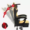 Huzaro Force 3.7 silla gaming, ergonómica, hasta 150 kg, con reposapiés y cojines, amarilla