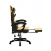 Huzaro Force 3.7 silla gaming, ergonómica, hasta 150 kg, con reposapiés y cojines, amarilla