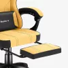 Huzaro Force 3.7 silla gaming, ergonómica, hasta 150 kg, con reposapiés y cojines, amarilla