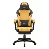 Huzaro Force 3.7 silla gaming, ergonómica, hasta 150 kg, con reposapiés y cojines, amarilla