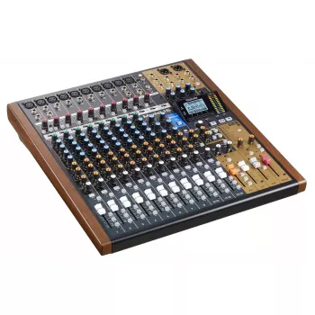Mesa de mezclas Tascam MODEL 16 — 16 canales, DSP de 24 bits, 44,1/48 kHz, Bluetooth 5.0, USB Type-B, lector de tarjetas SD