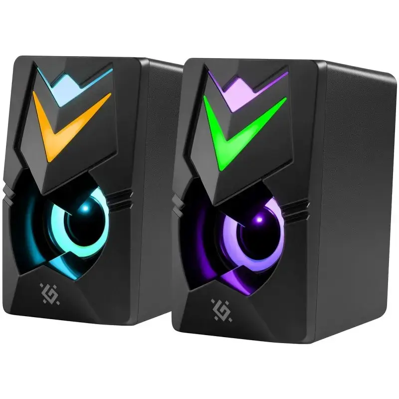 Altavoces para PC DEFENDER J4 2.0 6W LED USB, 3,5 mm, 90–20000 Hz, negro