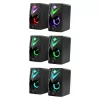 Altavoces para PC DEFENDER J4 2.0 6W LED USB, 3,5 mm, 90–20000 Hz, negro