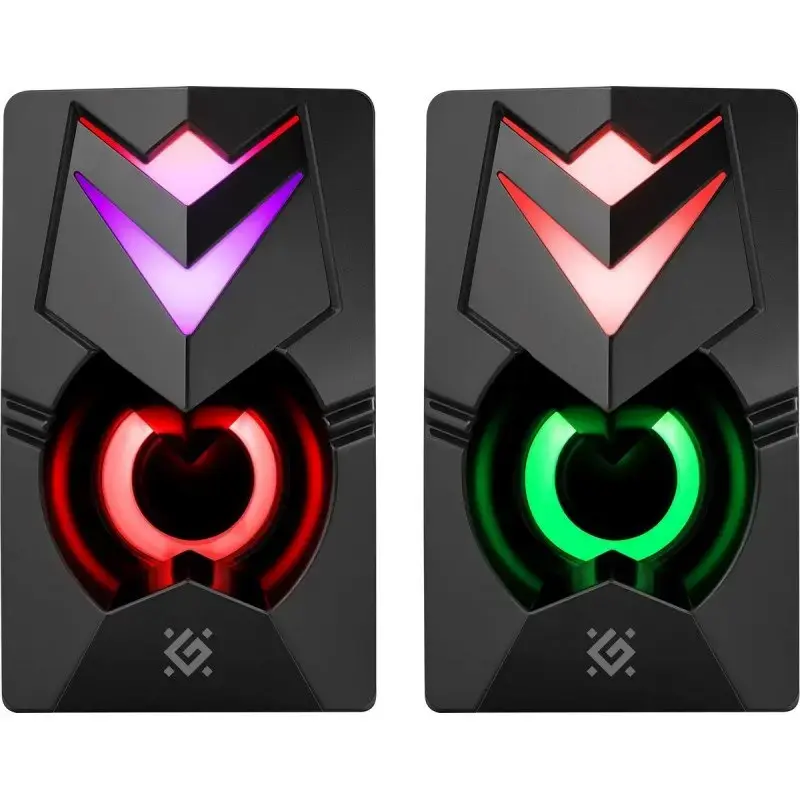 Altavoces para PC DEFENDER J4 2.0 6W LED USB, 3,5 mm, 90–20000 Hz, negro