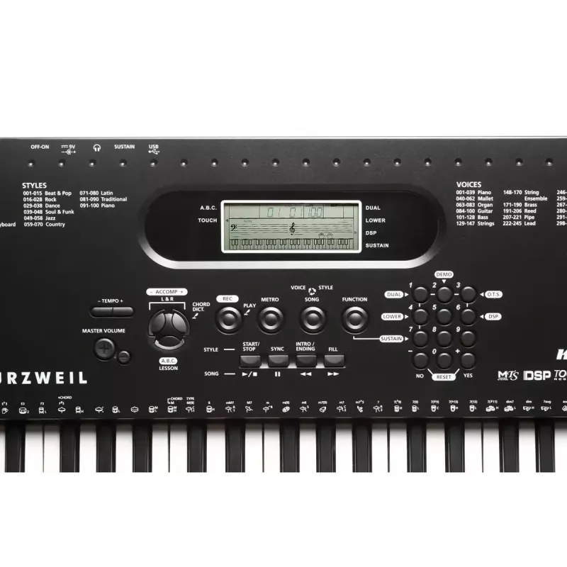 Teclado Kurzweil KP70 teclado digital de 61 teclas, negro