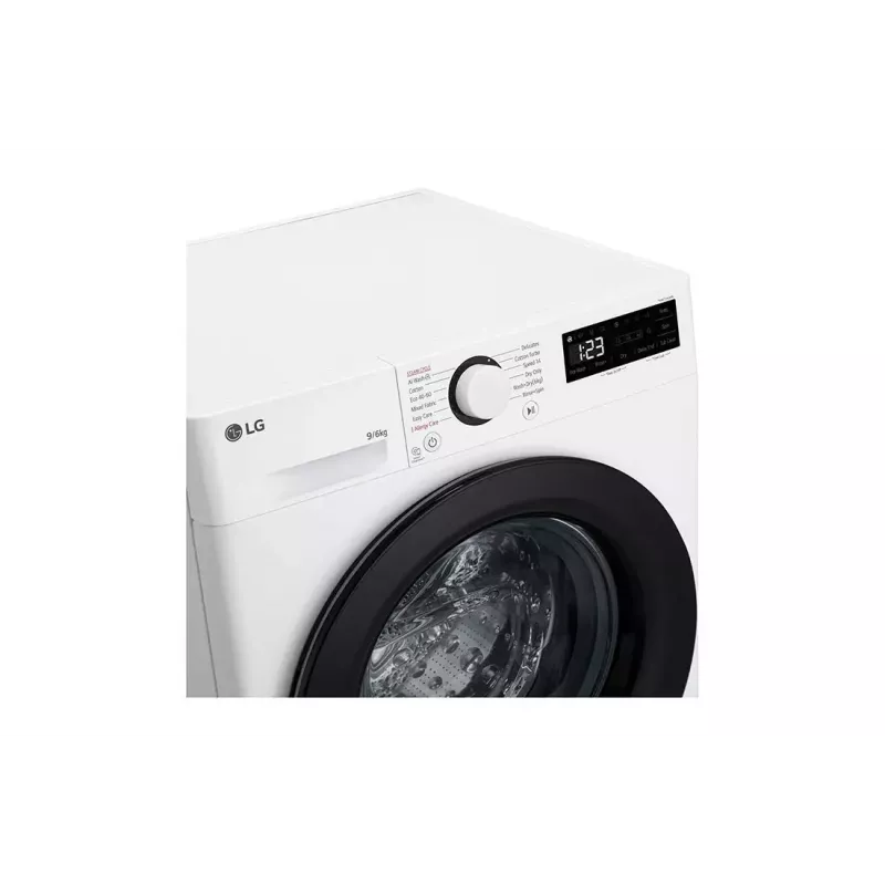 Lavadora-secadora LG F4DR509SBW de libre instalación carga frontal negra, blanca