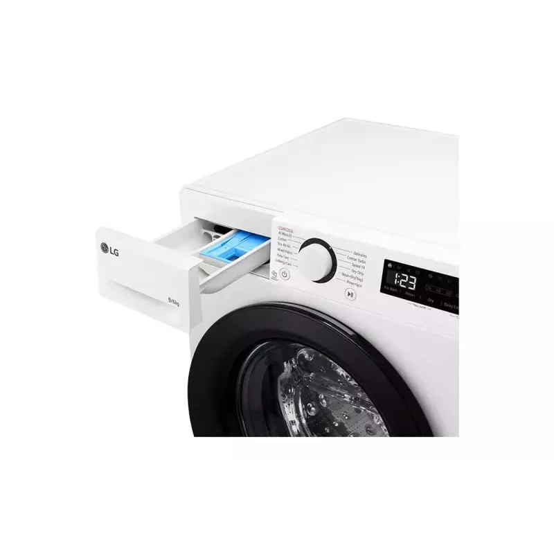 Lavadora-secadora LG F4DR509SBW de libre instalación carga frontal negra, blanca