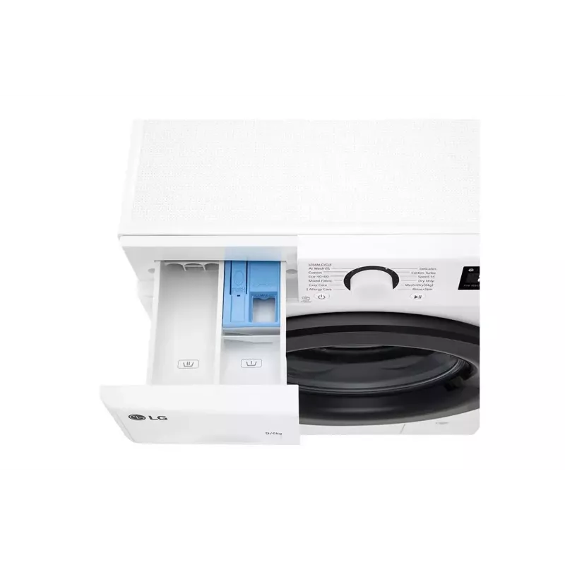 Lavadora-secadora LG F4DR509SBW de libre instalación carga frontal negra, blanca