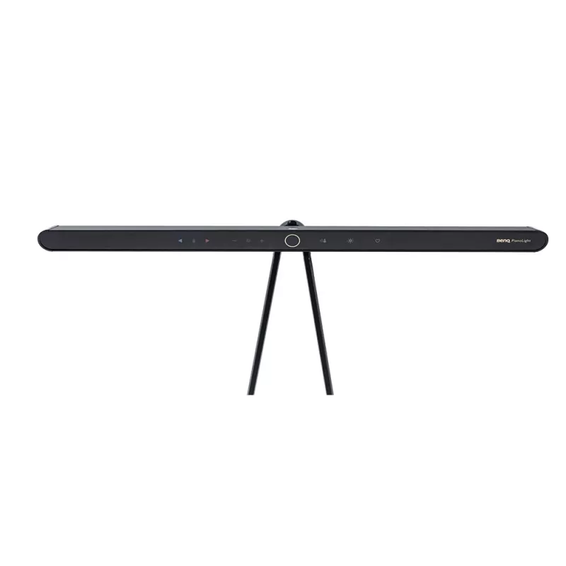 Lámpara para monitor BenQ PianoLight R negra – 1070 lm, alimentación USB, 120×367×628 mm