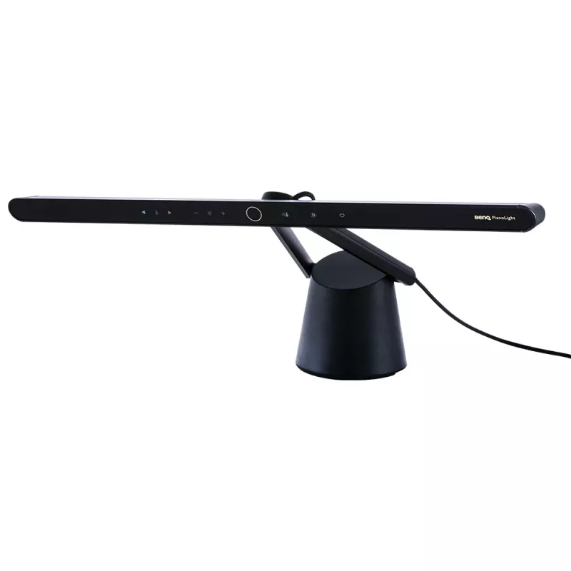 Lámpara para monitor BenQ PianoLight R negra – 1070 lm, alimentación USB, 120×367×628 mm