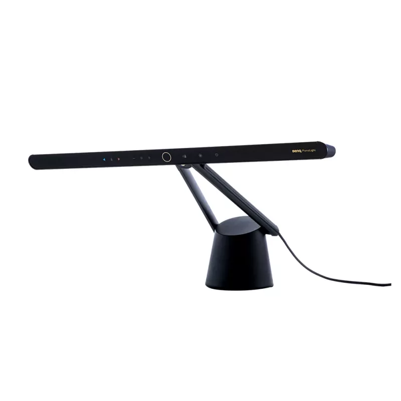 Lámpara para monitor BenQ PianoLight R negra – 1070 lm, alimentación USB, 120×367×628 mm