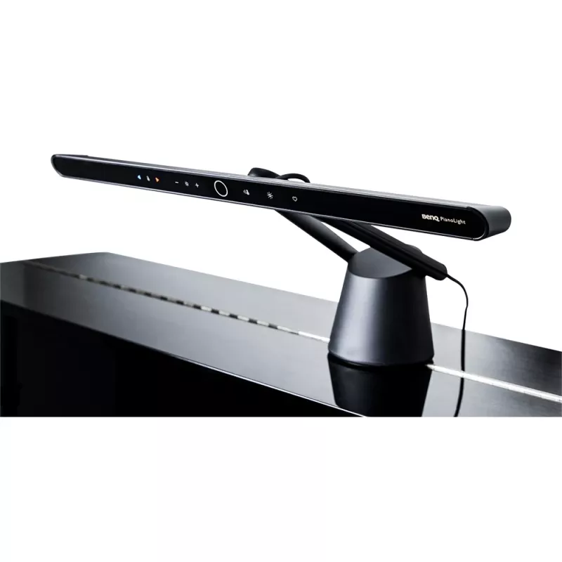 Lámpara para monitor BenQ PianoLight R negra – 1070 lm, alimentación USB, 120×367×628 mm