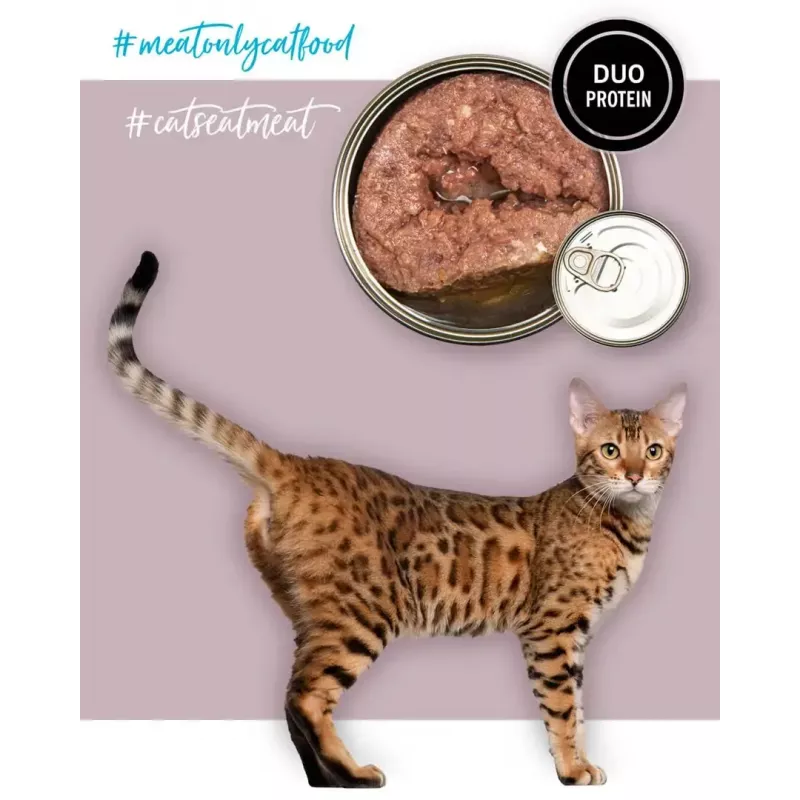 3COTY comida húmeda para gatos adultos con pavo y ganso, 80 g
