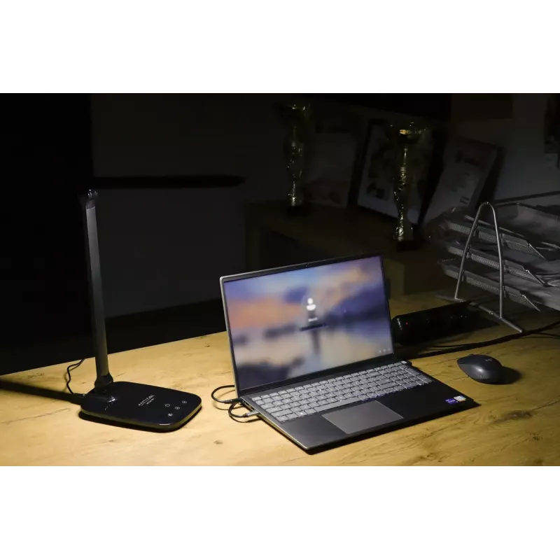 Montis MT042-BK lámpara de escritorio LED, negra, 5,7 W, 230 V + USB