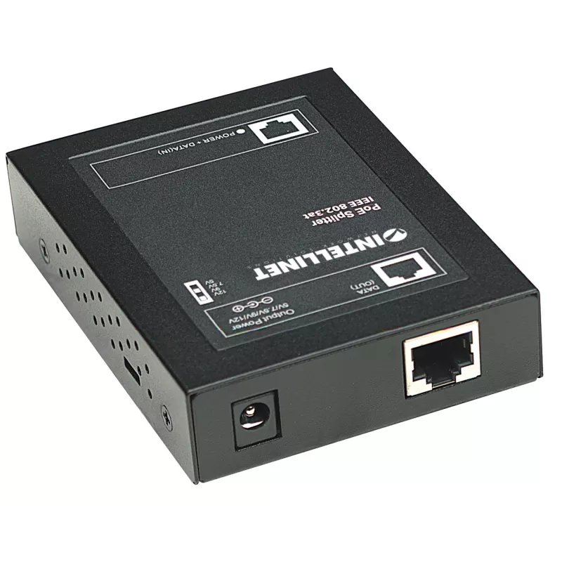 Splitter Power over Ethernet (PoE+) Intellinet, IEEE802.3at, tensión de salida 5, 7.5, 9 o 12 V DC