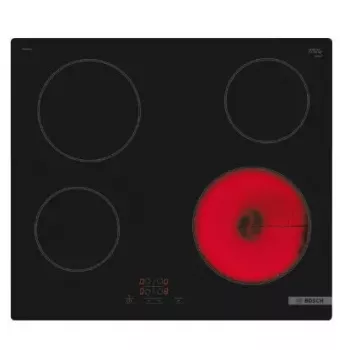 Placa de cocina Bosch Serie 4 PKE61RBA2E negra encimera 60 cm vitrocerámica 4 zona(s)