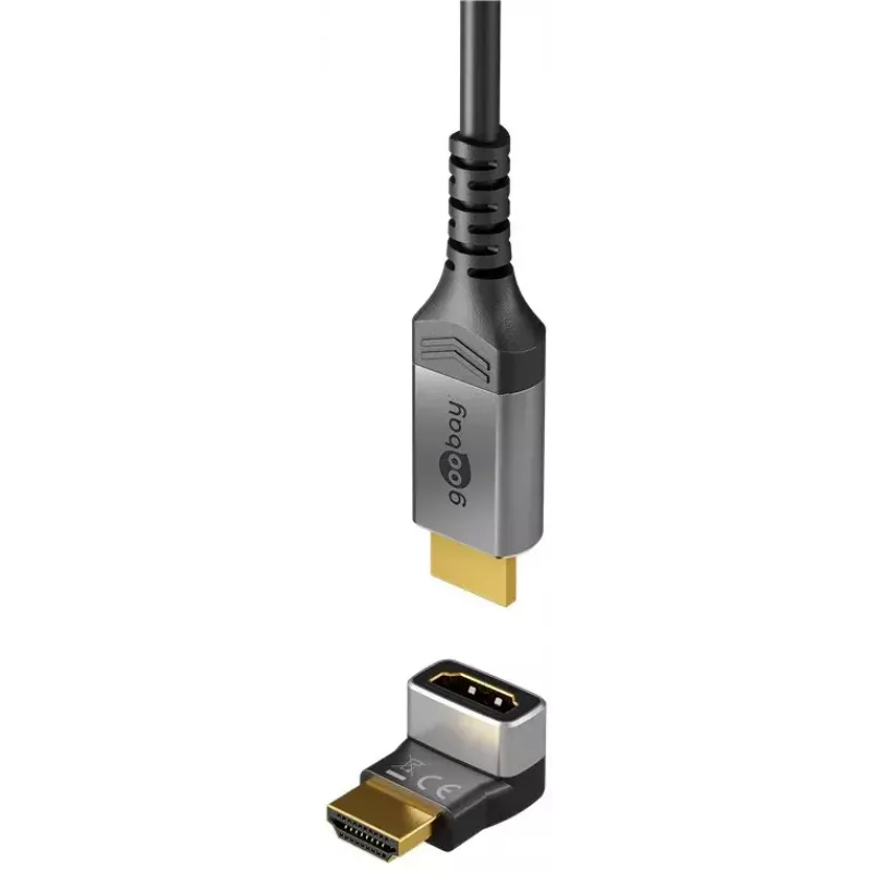 Adaptador de cable de vídeo Goobay 72009 HDMI Type-A estándar negro plata