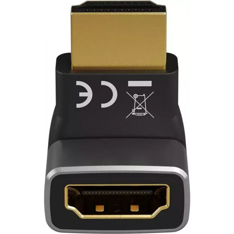 Adaptador de cable de vídeo Goobay 72009 HDMI Type-A estándar negro plata