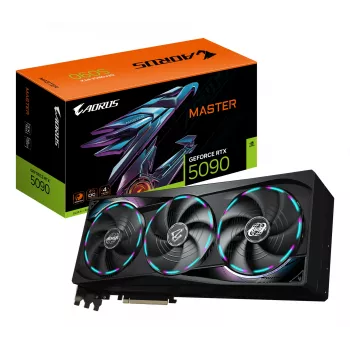 Tarjeta gráfica GIGABYTE AORUS GeForce RTX 5090 MASTER 32G - 32 GB GDDR7, 512 Bit, PCI-E 5.0, 2655 MHz frecuencia de núcleo, 3x DP 2.1a, 1x HDMI 2.1b, GV-N5090AORUS M-32GD