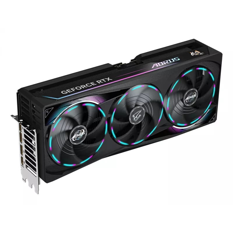 Tarjeta gráfica GIGABYTE AORUS GeForce RTX 5090 MASTER 32G - 32 GB GDDR7, 512 Bit, PCI-E 5.0, 2655 MHz frecuencia de núcleo, 3x DP 2.1b, 1x HDMI 2.1b, GV-N5090AORUS M-32GD