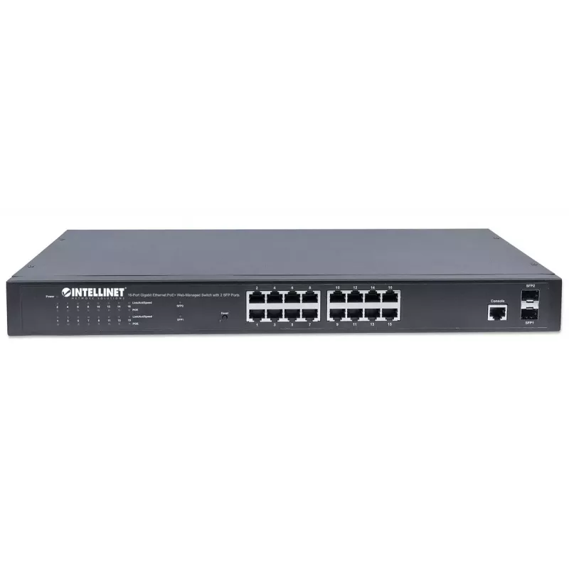 Switch gestionado Intellinet 16-Port Gigabit Ethernet PoE+