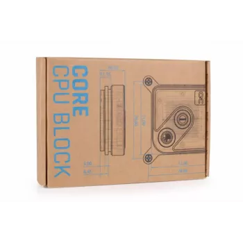 Bloque de agua Alphacool Core 1 Aurora Latón Cobre Níquel Transparente Blanco 72mm