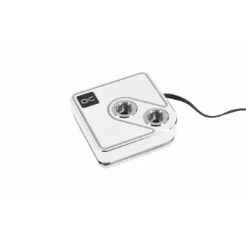 Bloque de agua Alphacool Core 1 Aurora Latón Cobre Níquel Transparente Blanco 72mm