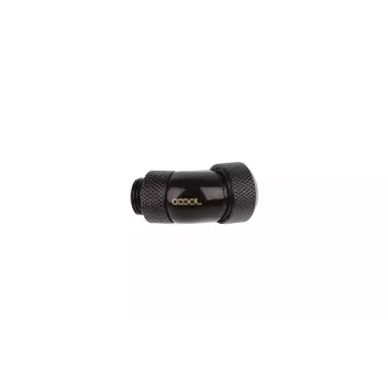 Alphacool Eiszapfen 17407 Conector para Hard Tube giratorio de 45 grados, G1/4 macho a 13 mm DE, negro intenso