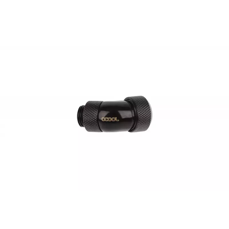 Alphacool Eiszapfen 17407 Conector para Hard Tube giratorio de 45 grados, G1/4 macho a 13 mm DE, negro intenso