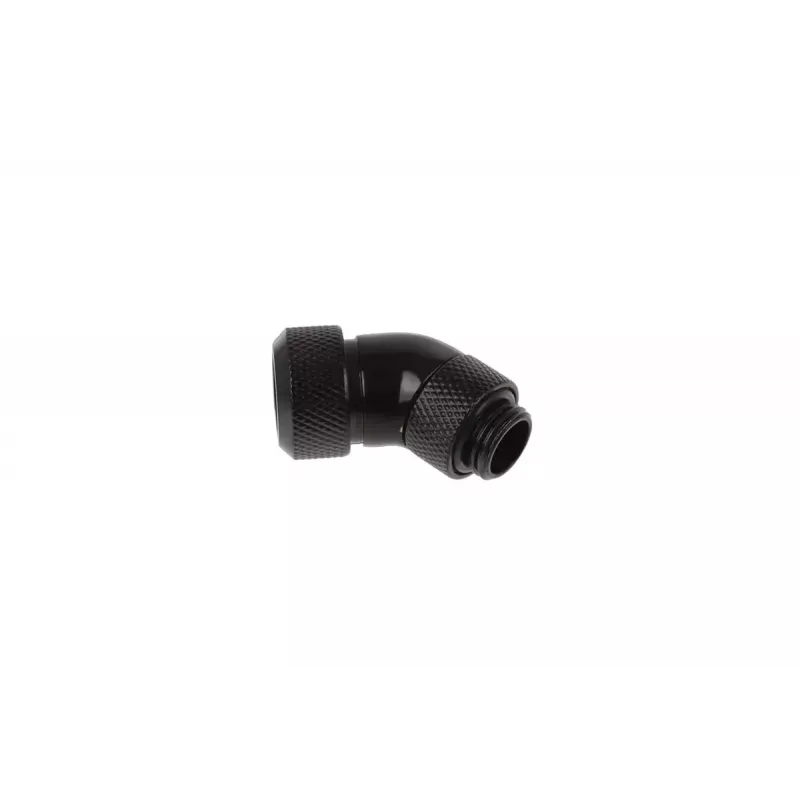 Alphacool Eiszapfen 17407 Conector para Hard Tube giratorio de 45 grados, G1/4 macho a 13 mm DE, negro intenso