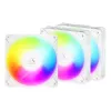 ARCTIC Freezer P12 Pro Reverse A-RGB (Blanco) - pack de 3 - ventilador A-RGB PWM de 120 mm con distribuidor de cables