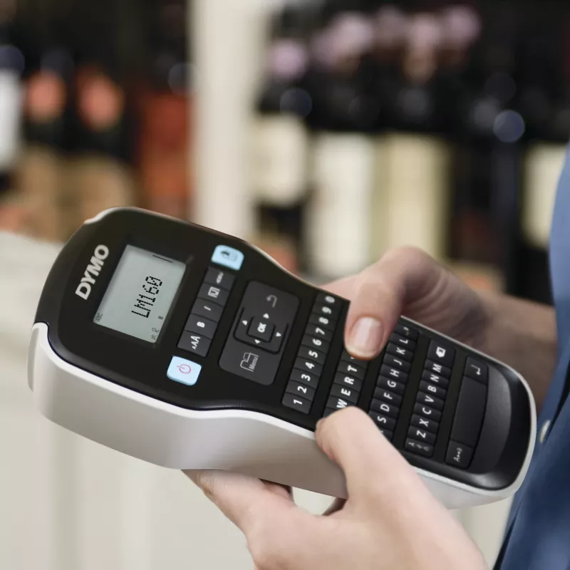 DYMO LabelManager 160 Etiquetadora Kit de inicio con 3 rollos de cinta de etiquetas D1 | Impresora de etiquetas portátil | Teclado QWERTY | Ideal para oficina o casa