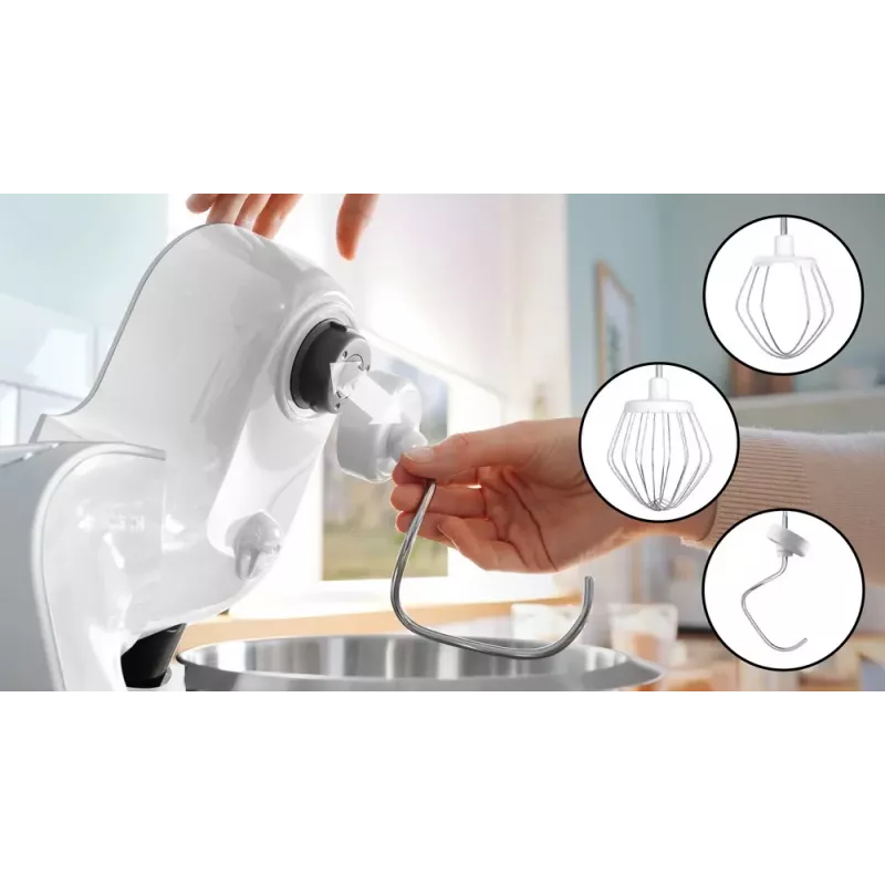 Robot de cocina Bosch Serie 4 MUM58200 — 1000 W, bol de acero inoxidable de 3,9 L, blanco