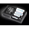 Cargador de baterías everActive UC-4000 para pilas domésticas AA/AAA, 4 ranuras, 100–240 V, negro