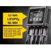Cargador de baterías everActive UC-4000 para pilas domésticas AA/AAA, 4 ranuras, 100–240 V, negro