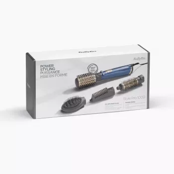 Cepillo de aire caliente BaByliss Style Pro 1000 AS965E — 1000 W, cable de 2,5 m, 4 accesorios de cepillo, calentamiento cerámico, tecnología iónica, rotación automática