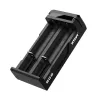 Cargador XTAR SC2 Li-Ion 18650 USB-C 2 ranuras, alimentación USB-C, indicadores LED, negro