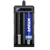 Cargador XTAR SC2 Li-Ion 18650 USB-C 2 ranuras, alimentación USB-C, indicadores LED, negro