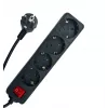 Microconnect MC-GRU0045BS Alargador 5 m 4 tomas de CA Interior Negro