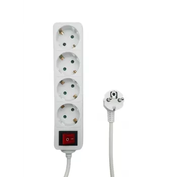Microconnect MC-GRU0045WS Alargador 5 m 4 tomas de CA Interior Blanco