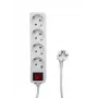Microconnect MC-GRU0045WS Alargador 5 m 4 tomas de CA Interior Blanco