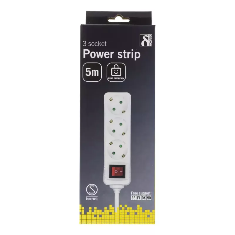 Microconnect GRU0035WS Alargador 5 m 3 tomas de CA Blanco
