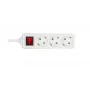 Microconnect GRU0035WS Alargador 5 m 3 tomas de CA Blanco