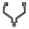 Soporte de escritorio Manhattan para TV y monitor, totalmente articulado, brazo de resorte, 2 pantallas, 13–45 inch, Negro