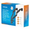 Soporte de escritorio Manhattan para TV y monitor, totalmente articulado, brazo de resorte, 2 pantallas, 13–45 inch, Negro