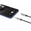 Cable alargador de 3,5 mm Manhattan 1 m macho/hembra diseño delgado Negro/Plata