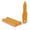 Bloqueador de puertos Lindy RJ45 Port Locks Naranja 10 uds. + 1 llave