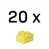 Bloqueador de puertos Lindy RJ-45 Port Blocker sin llave pack de 20 Amarillo