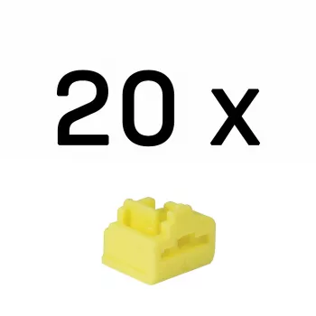 Bloqueador de puertos Lindy RJ-45 Port Blocker sin llave pack de 20 Amarillo